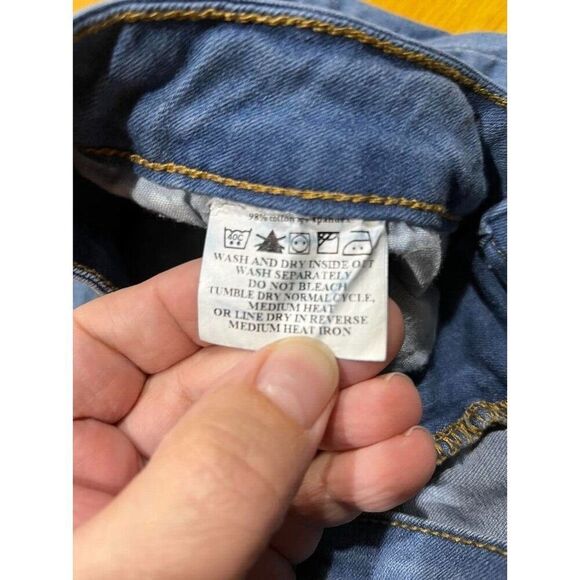 Dnmx Jeans Womens Size 34 Blue Stretch Straight High Rise Distressed Denim - Picture 3 of 8